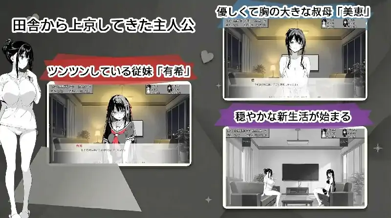 图片[3]-安卓+电脑【日系SLG/调教/动态】漏洞百出.与姨妈和堂妹的同居生活 v1.62骑-大壮社区